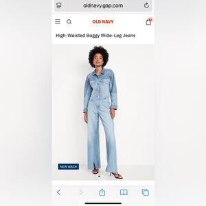 Old Navy Light and Dark Blue Baggy Jeans